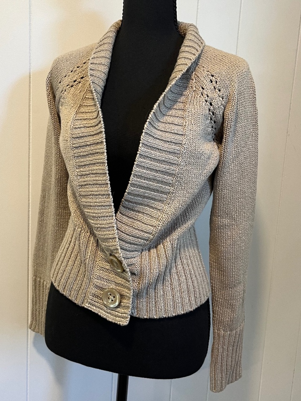 Ann Taylor LOFT sz S Long Sleeve Sweater Coastal Cabincore V-Neck Versatile NWT
